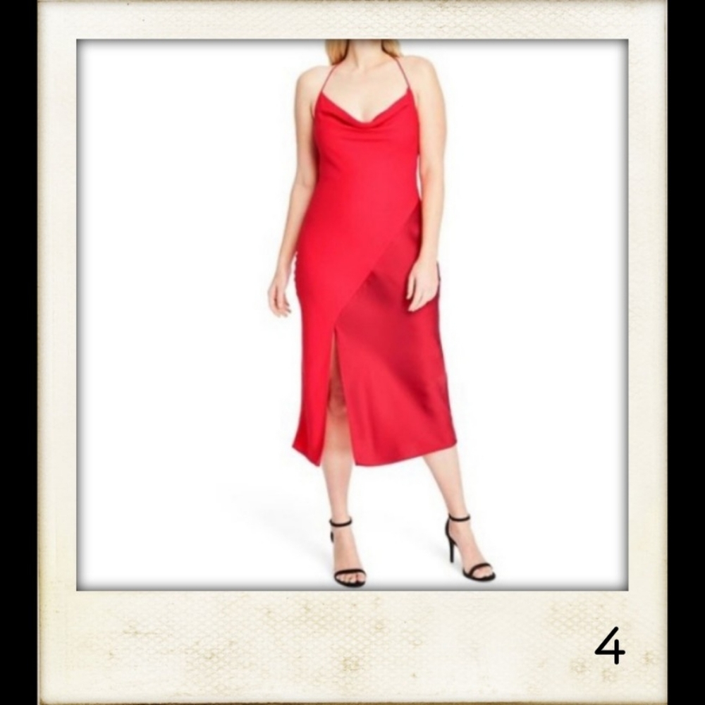 💋 Red Cushnie Slip Dress